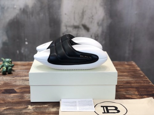 Balmain B-IT Mules Black White