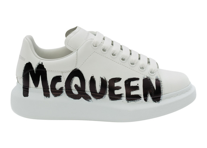 Alexander McQueen Oversized Graffiti White Black