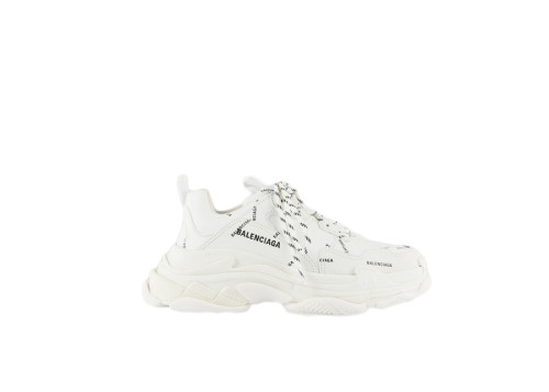 Balenciaga Triple S Allover Logo White