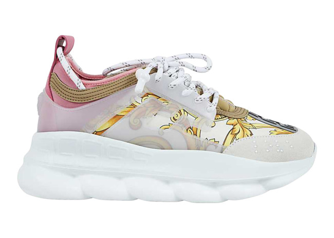 Versace Chain Reaction White Pink Yellow Barocco (W)