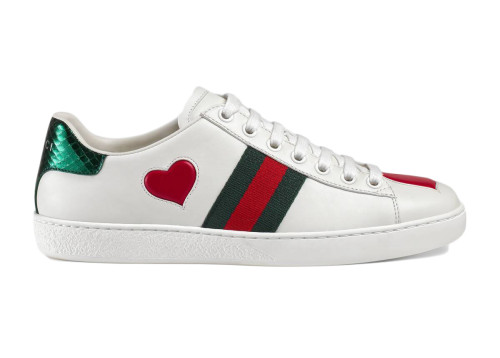 Gucci Ace Embroidered Hearts (W)