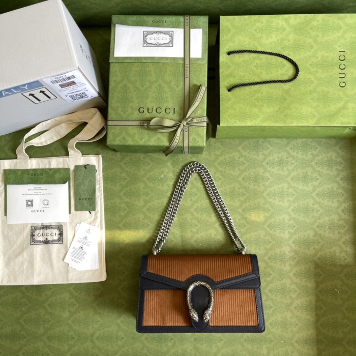  Handbag   Gucci   400249  size  28*17*9  cm