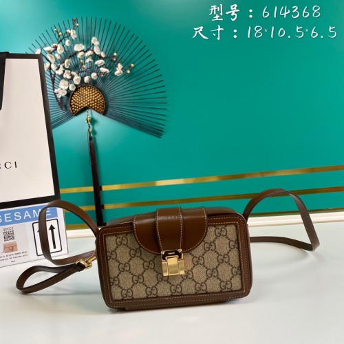  Handbag   Gucci   614368  size  18*10.5*6.5  cm