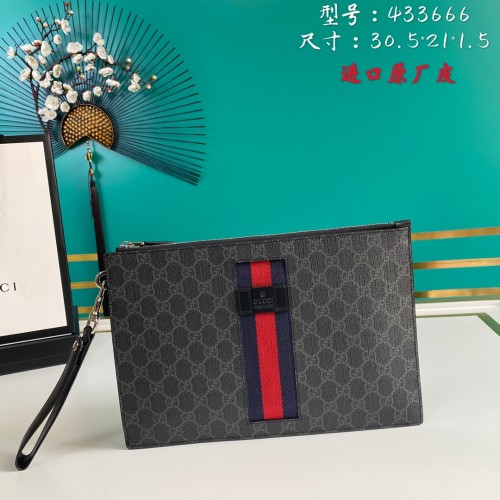  Handbag    Gucci  433666  size  30.5*21*1.5  cm