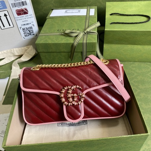  Handbag   Gucci  443497  size  26*15*7  cm
