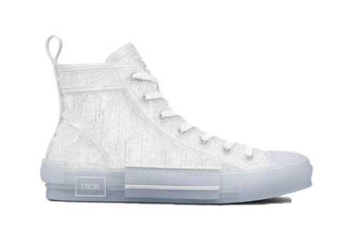 Dior B23 High Top White Raised Oblique