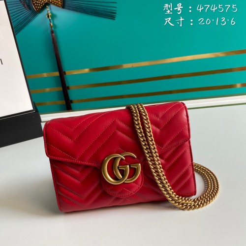  Handbag   Gucci  474575  size  20*13*6  cm