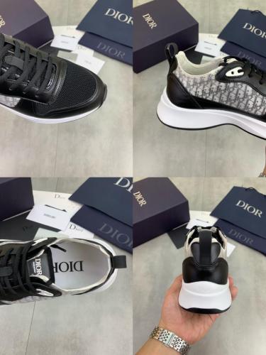 Dior B25 Runner Black Grey Oblique Leather