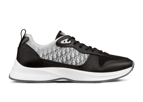 Dior B25 Runner Black Grey Oblique Leather