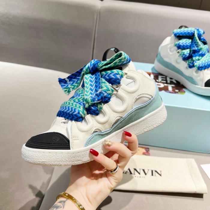 Lanvin Curb Sneaker White Blue