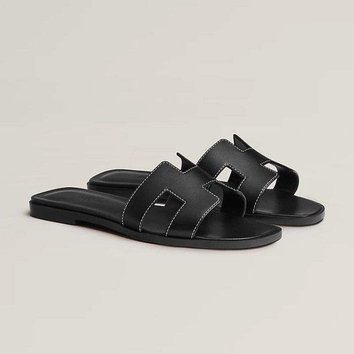 Hermes Oran Sandal Nior Box Calfskin Leather