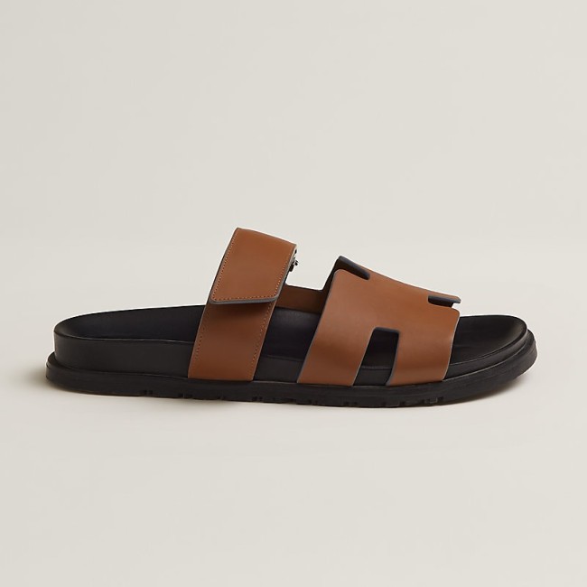 Hermes Chypre Sandal Naturel Black Smooth Calfskin Leather