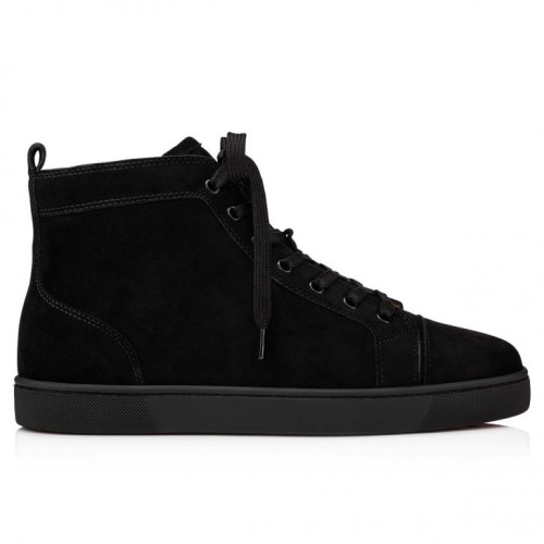 Christian Louboutin Louis Suede High-top Trainers Veau velours - Black