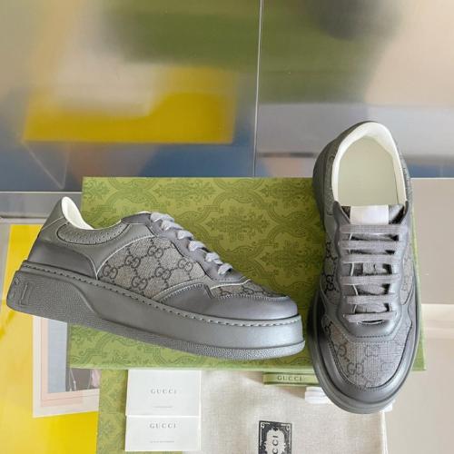 Gucci LACE-UP SNEAKER grey leather