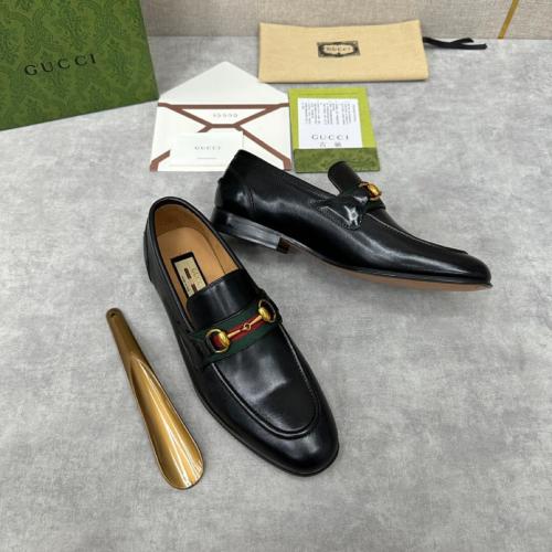Gucci LOAFER WITH HORSEBIT Black leather