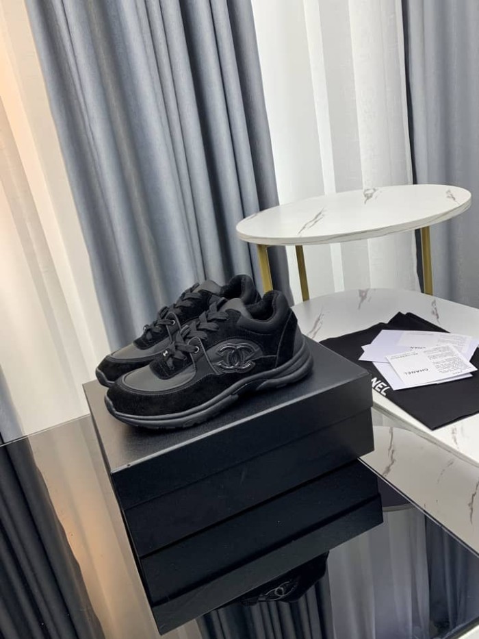 Chanel Fabric & Suede Calfskin Low Top Sneaker 59