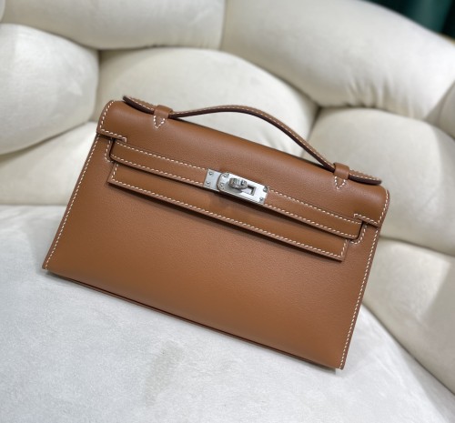  Handbags Hermes Kelly size:22 cm