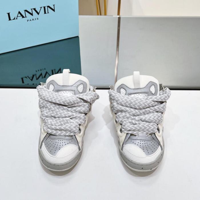 LANVIN Curb leather GREY LIGHT