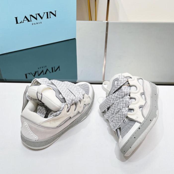 LANVIN Curb leather GREY LIGHT