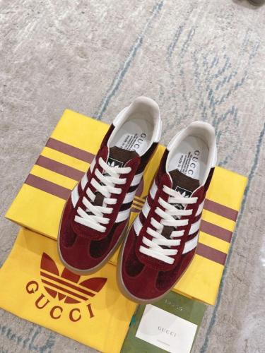 adidas x Gucci Gazelle Burgundy Velvet