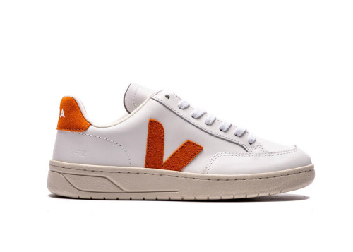 Veja V-12 Leather White Pumpkin