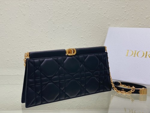  Handbags Dior Caro Colle Noire 5166 size:27.5 x 14 x 4.5 cm
