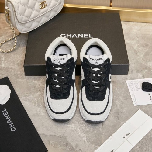 Chanel Low Top Trainer White Black (W)