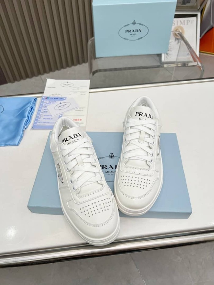 Prada Downtown Low Top Sneakers Leather