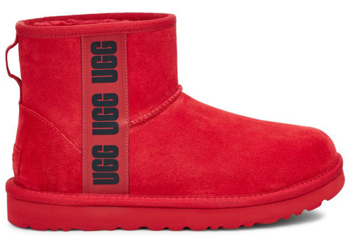 UGG Classic Mini Side Logo Boot Samba Red Black (Women's)