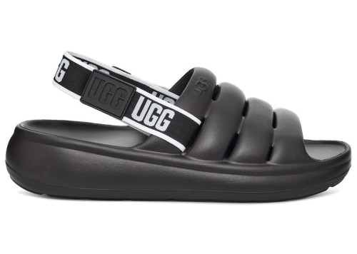 UGG Sport Yeah Slide Black White