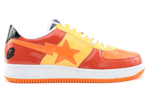 A Bathing Ape Bape Sta Low Red Orange Yellow