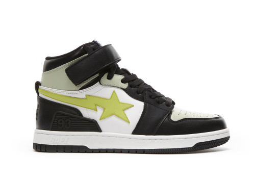 A Bathing Ape Block Sta Hi Black Lime