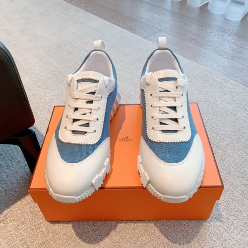 Hermès Bouncing sneaker Bleu Clair / Blanc