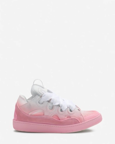 Lanvin Leather Curb sneakers Pink White