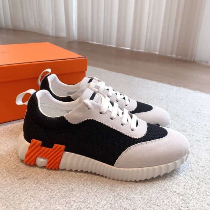 Hermes Bouncing sneaker Black White Orange