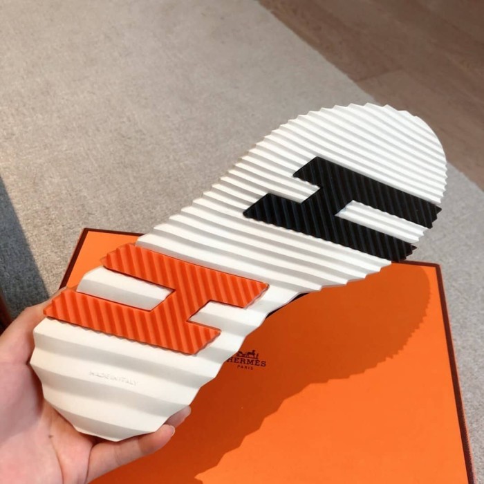 Hermes Bouncing sneaker Black White Orange