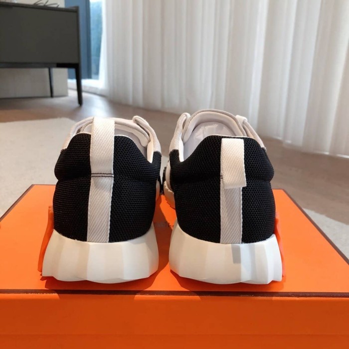 Hermes Bouncing sneaker Black White Orange