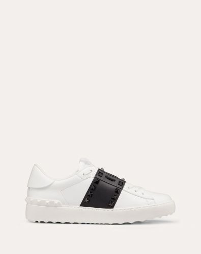 Valentino Rockstud Untitled En Veau Avec Clous Ton Sur Ton Blanc Noir