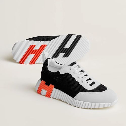 Hermes Bouncing sneaker Black White Orange
