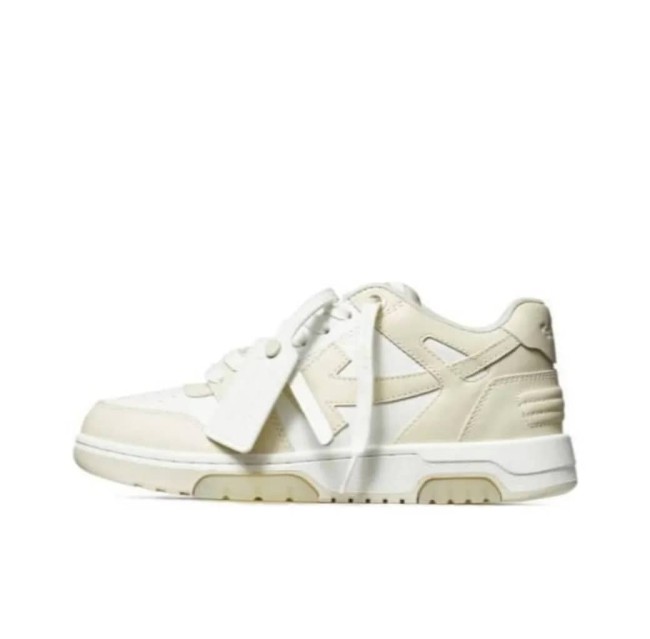 OFF-WHITE Out Of Office OOO Low Tops light beige white