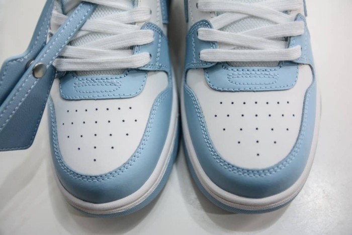 OFF-WHITE OOO Low Out Of Office Calf Leather White Light Blue