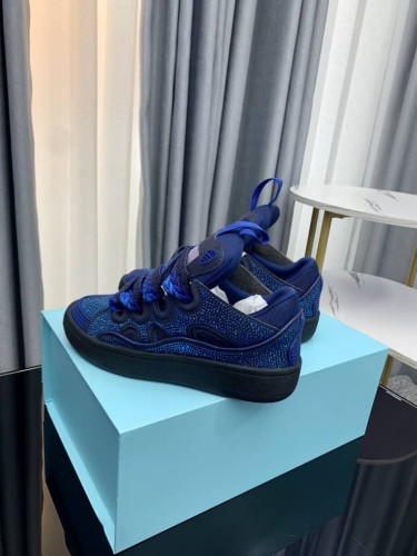 Lanvin Curb Sneakers Rhinestones Majorelle Blue