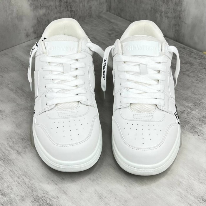 OFF-WHITE Out Of Office OOO Low Tops For Walking White Black