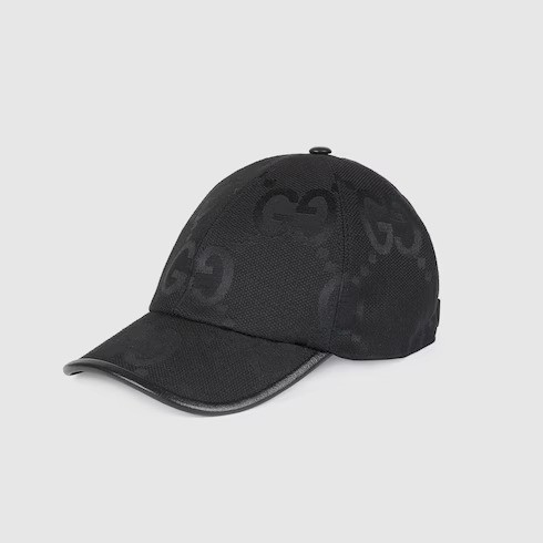 Streetwear Hat Gucci Black JUMBO GG BASEBALL HAT