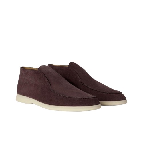 Loro Piana Open Walk Men's Casual Shoes Men Mid-Top Dark Purple
