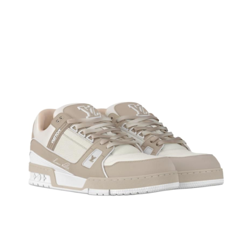 LOUIS VUITTON Trainer Low-Top Skateboard Shoes Unisex Light Green