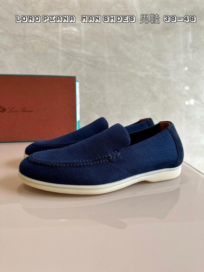 Loro Piana Summer Walk Casual Shoes Men's Marine Blue