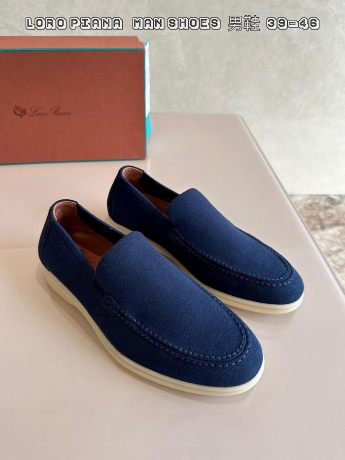 Loro Piana Summer Walk Casual Shoes Men's Marine Blue