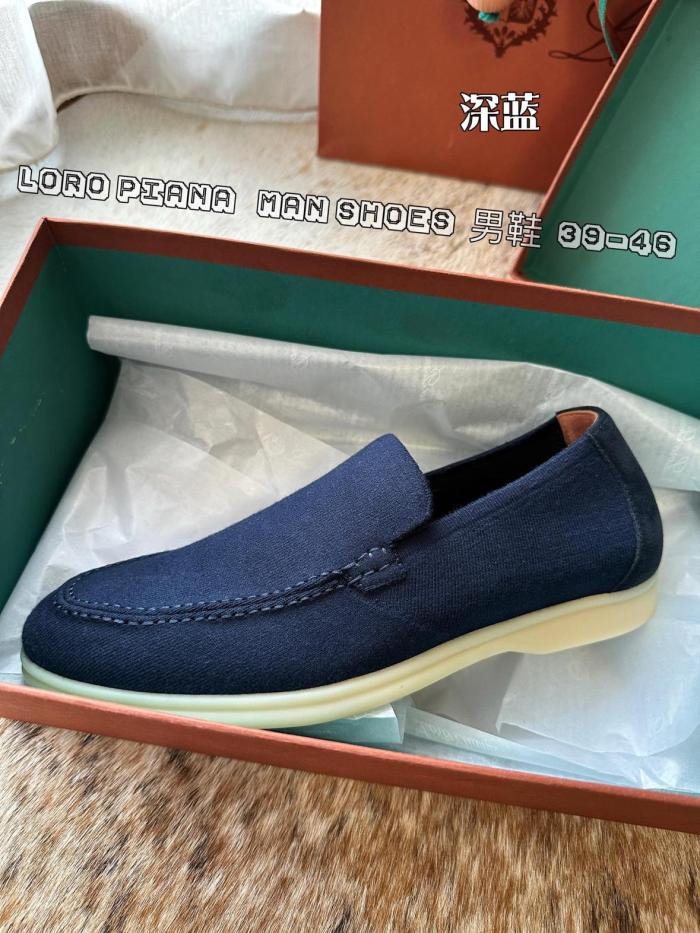 Loro Piana Summer Walk Casual Shoes Men's Marine Blue