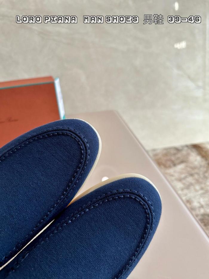 Loro Piana Summer Walk Casual Shoes Men's Marine Blue